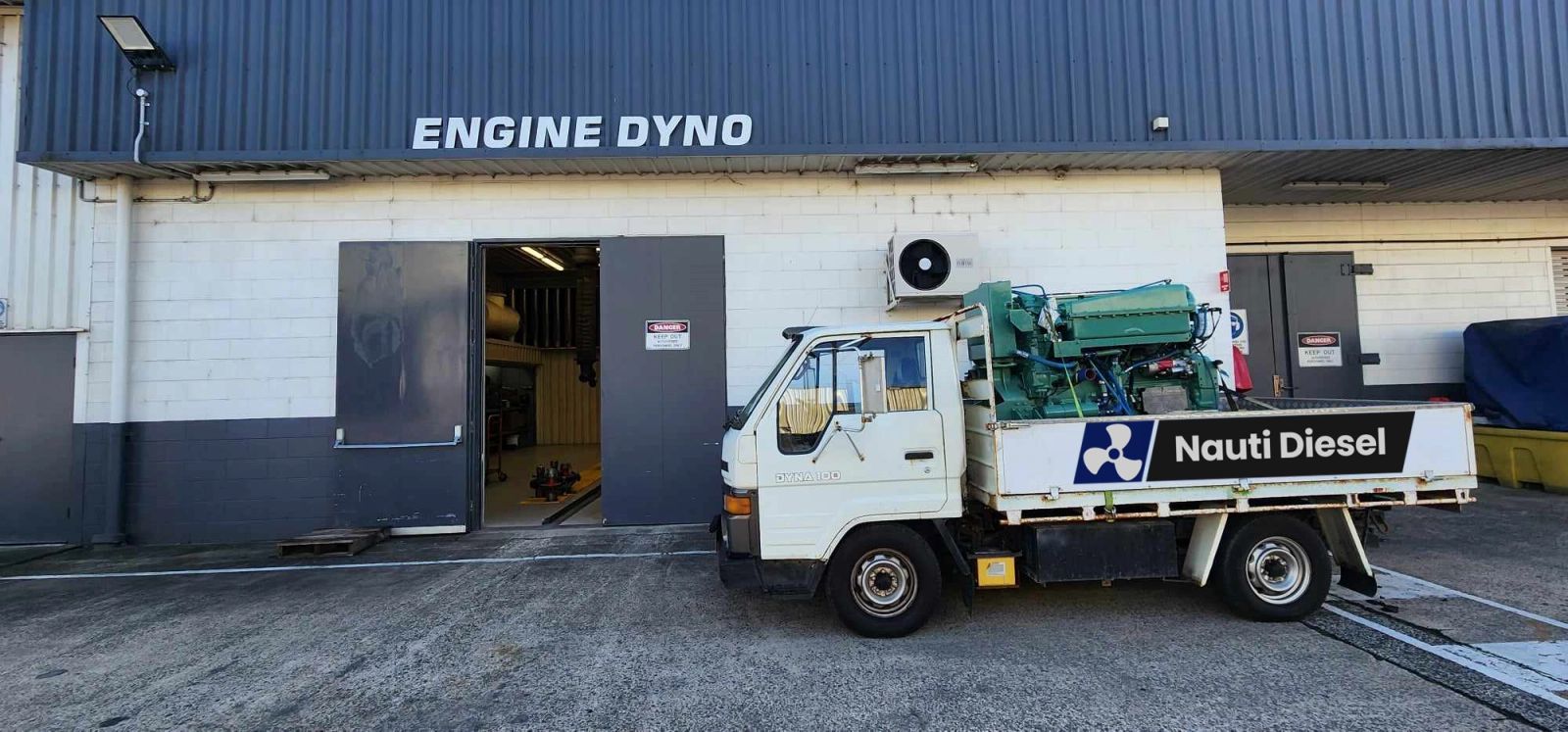 Detroit Diesel Series 60 rebuilt for a Sydney passenger ferry and ready for dyno testing.