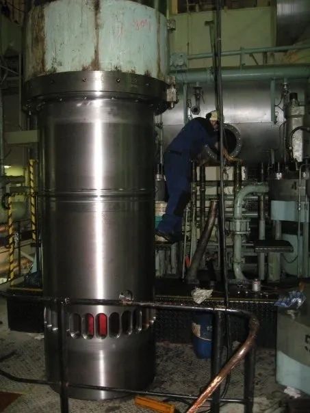 Wartsila Sulzer new cylinder liner ready for installation — M.T. Altair Voyager (formerly M.T. Condoleezza Rice)